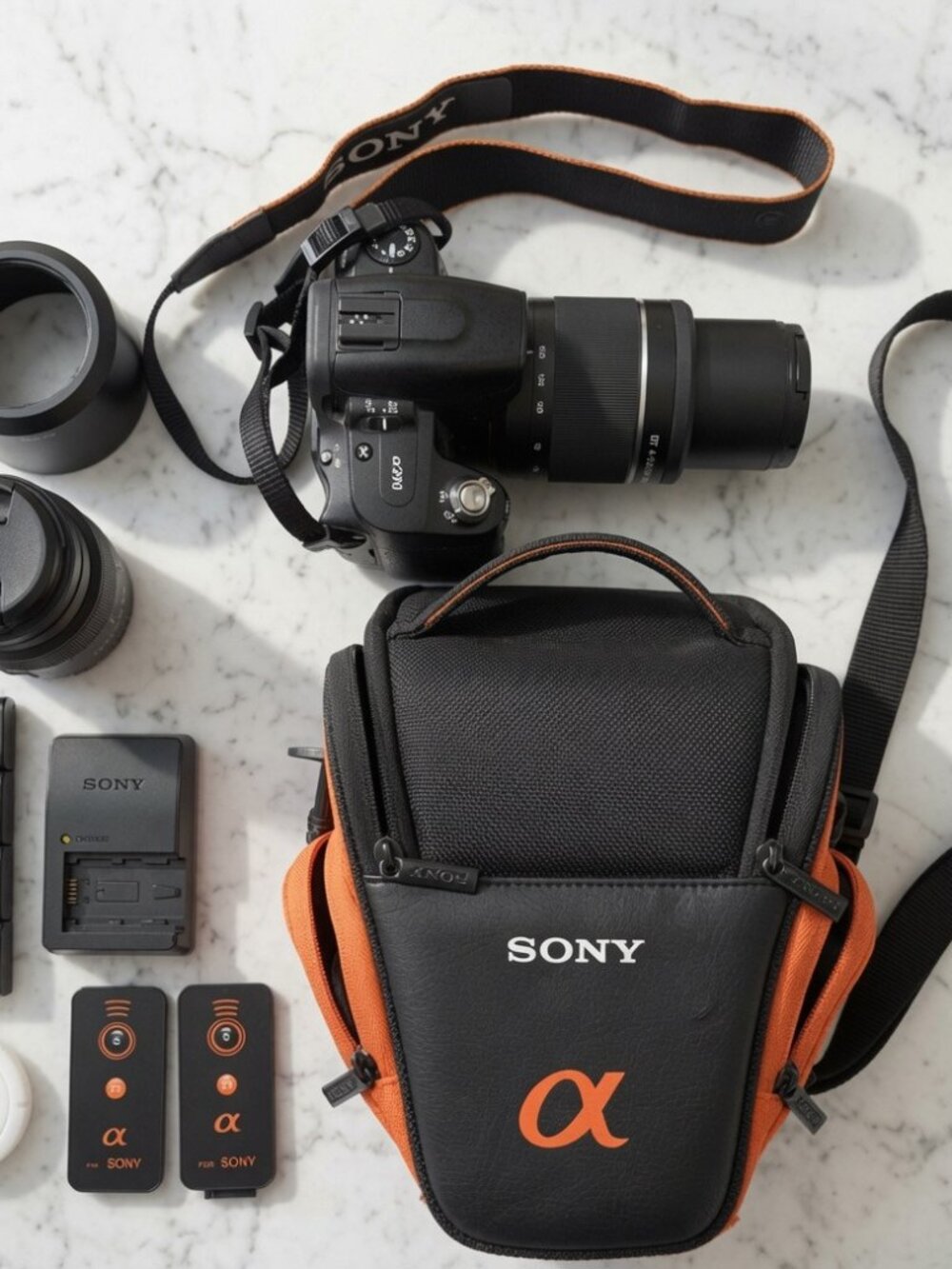 Sony Alpha DSLR Camera Full Kit 18-55mm Lens A-Mount Digital SLR Black